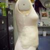 8 month pregnancy belly with its second layer of cotton batting filled with polyester fiber-fill.