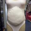 8 month pregnancy belly with third layer of fiber-filled cotton batting.  Front view.