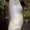 8 month pregnancy belly with third layer of fiber-filled cotton batting.  Side view.